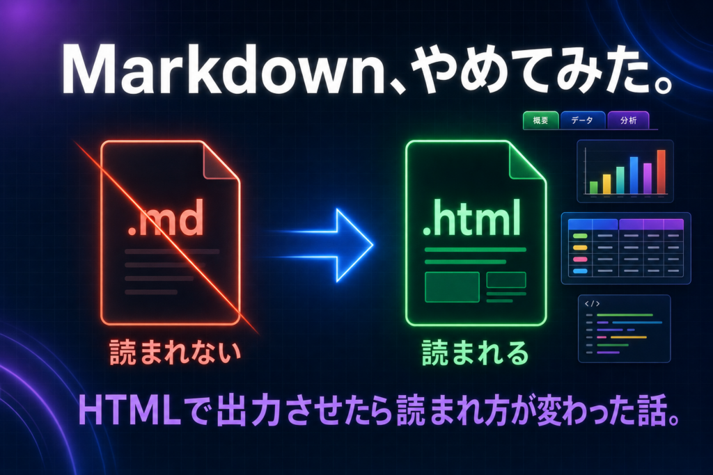 MarkdownとHTMLのアウトプット比較 - 蒼井詠